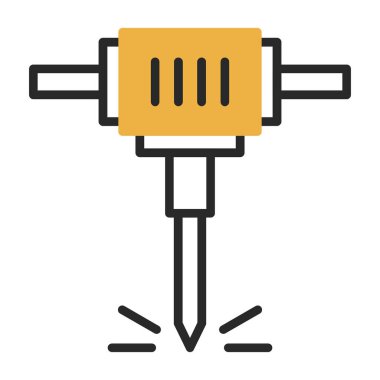 Modern matkap simgesinin vektör illüstrasyonu