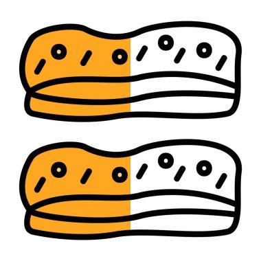 Ekmek. Web simgesi basit illüstrasyon