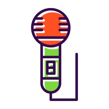 mikrofon simgesi vektör illüstrasyonu