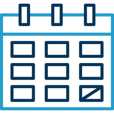 basit takvim simgesini, vektör çizim