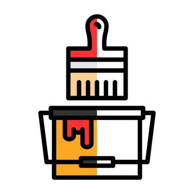 boya fırçası renk ikonu vektör çizimi