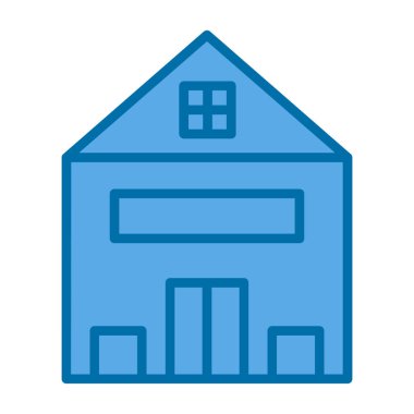 ahır inşa simgesi vektör illüstrasyonu