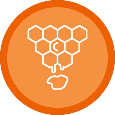 Basit Bal simgesi, vektör illüstrasyonu