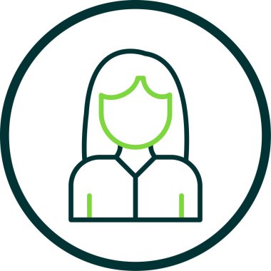 kadın avatar simgesi, vektör tasarımı 