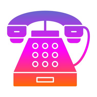 Telefon web simgesi basit illüstrasyon 