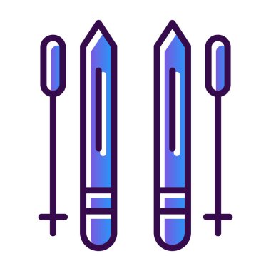 Kalem simgesi vektörü. İnce çizgi işareti. İzole edilmiş kontür sembolü gösterimi