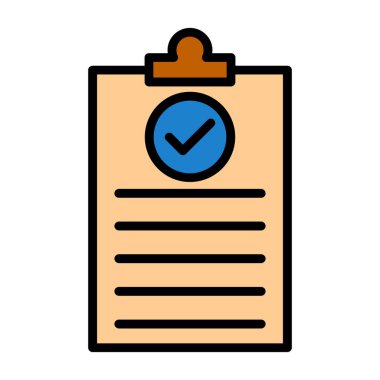 Kontrol listesi simgesi vektör illüstrasyonu