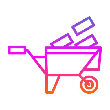 el arabası simgesi vektör illüstrasyonu 