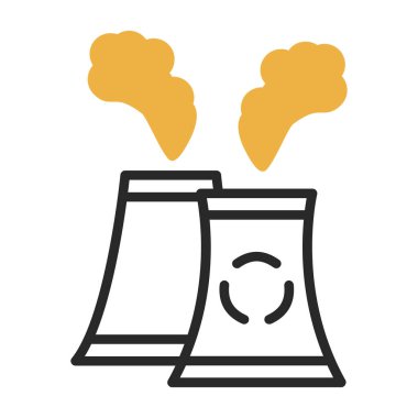 Nükleer santral simgesinin vektör çizimi