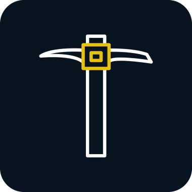 Kazma simgesi vektörü. düz resimleme                        