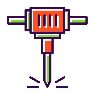 Modern matkap simgesinin vektör illüstrasyonu