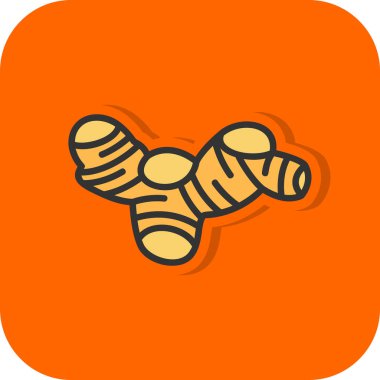 Çizgi film turuncu renkli şeker ikonunun vektör çizimi