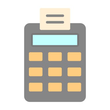 hesap makinesi düz vektör simgesi