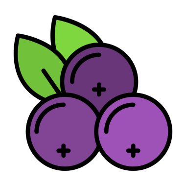 Frenk üzümü. Web simgesi basit illüstrasyon