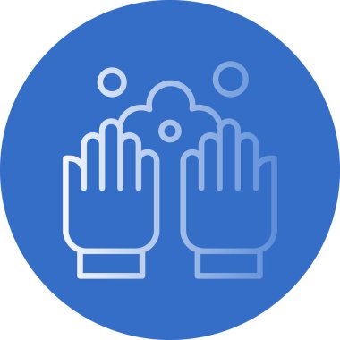 Dokunmatik ekran simgesinin daire içindeki vektör illüstrasyonu