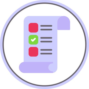 Kontrol listesi. Web simgesi basit illüstrasyon