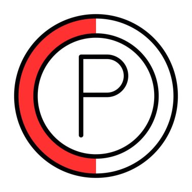 araba park simgesi vektör illüstrasyon                  