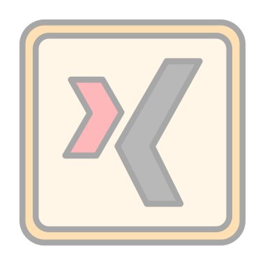 x harfi simge vektör illüstrasyonu