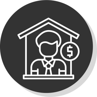 Emlak simgesi vektör illüstrasyonu