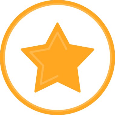 yaratıcı düz yıldız ikon vektör çizimi tasarımı