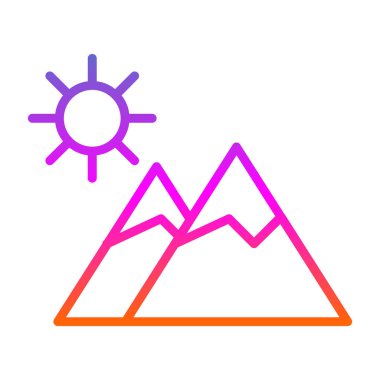 dağ ikonu vektör illüstrasyonu