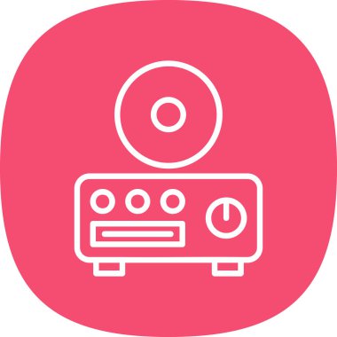 CD çalar simge vektör çizim