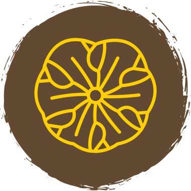 Bir çiçek simgesinin vektör illüstrasyonu