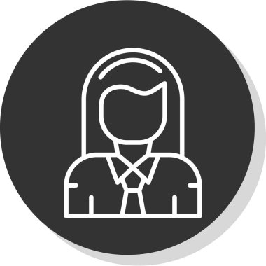 kadın avatar simgesi, vektör tasarımı 