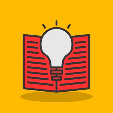 ampul ışığı simgesi, vektör illüstrasyonu
