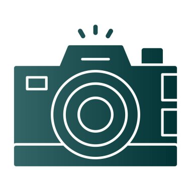 Kamera. Web simgesi basit illüstrasyon