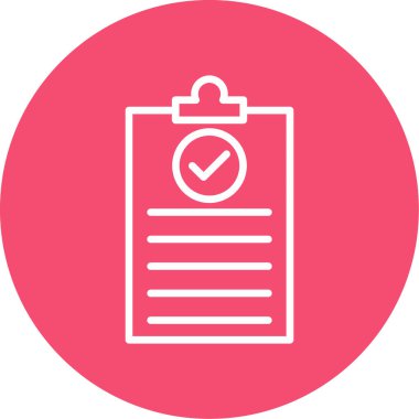 Kontrol listesi simgesi vektör illüstrasyonu