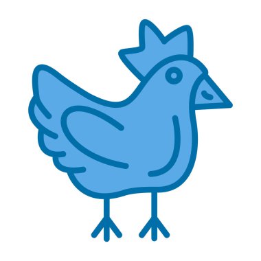 Tavuk. Web simgesi vektör illüstrasyonu