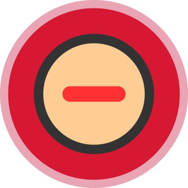 Kırmızı yuvarlak rozet simgesinin vektör çizimi