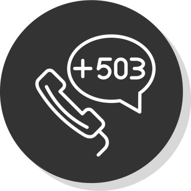 El Salvador ülke kodu (+ 503) vektör simgesi 