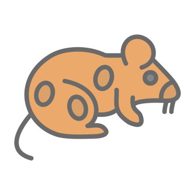 Sıçan! Web simgesi basit illüstrasyon 