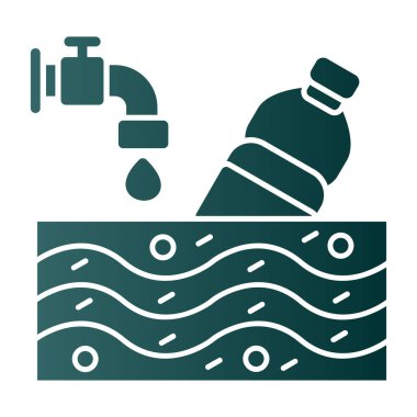 su ve musluk simgesi, vektör tasarımı