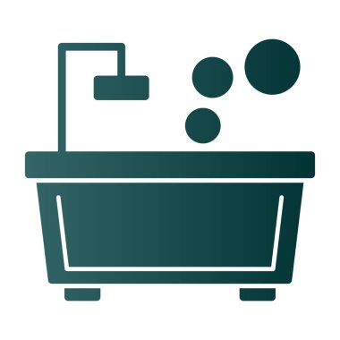 küvet web simgesi basit illüstrasyon 