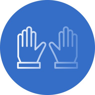 Eldivenler düz simge, vektör çizimi  