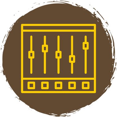 Denetleyici ya da müzik çalar simgesinin vektör çizimi 