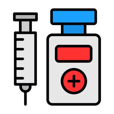 Enjeksiyon ikonu vektör illüstrasyonu