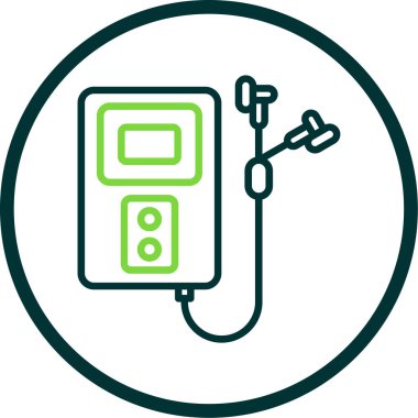 Benzin istasyonu simgesinin vektör illüstrasyonu