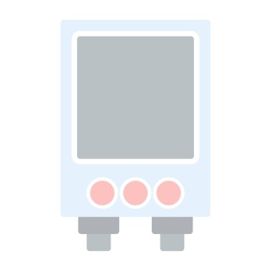 elektrik vektörü düz renk simgesi