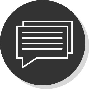 sohbet baloncuğu ileti vektör çizgisi simgesi 