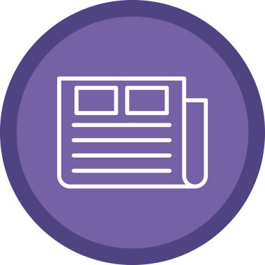 gazete simgesi, vektör illüstrasyonu basit tasarım