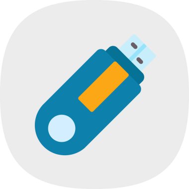 Usb satır simgesi. Tasarım için web şarkısı.