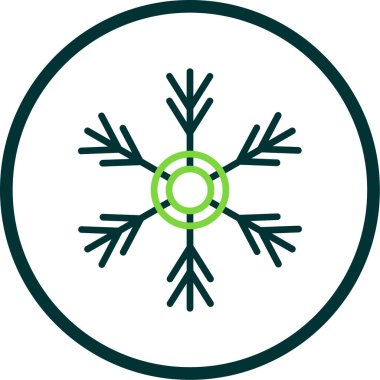 Kar tanesi simgesi, basit vektör çizim 