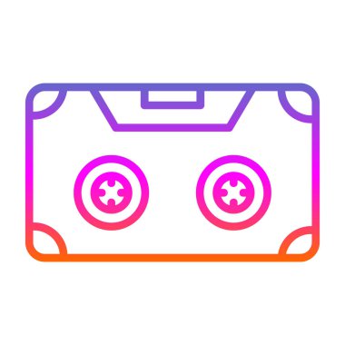 kaset teybi ikon vektör çizimi