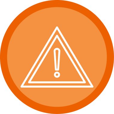 warning sign. web icon simple illustration