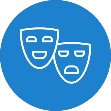 Maske simgesi. vektör illüstrasyonu