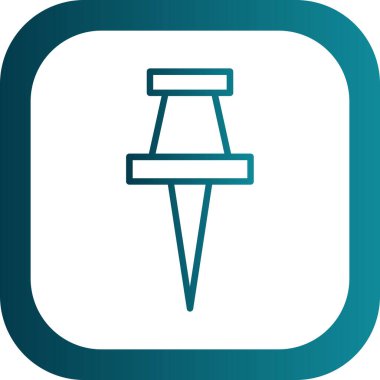 Bir Push iğnesinin vektör simgesi